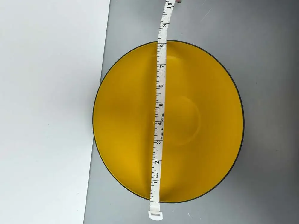 Vintage Herbert‎ Krenchel Krenit Bowl Yellow Enamel 8